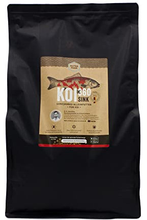 Nutramare Koi360 Pro Sink 4,5kg | Sinkendes Koifutter für Frühjahr & Sommer | Hochverdaulich mit Wheat Germ, Spirulina & Beta-Glucan