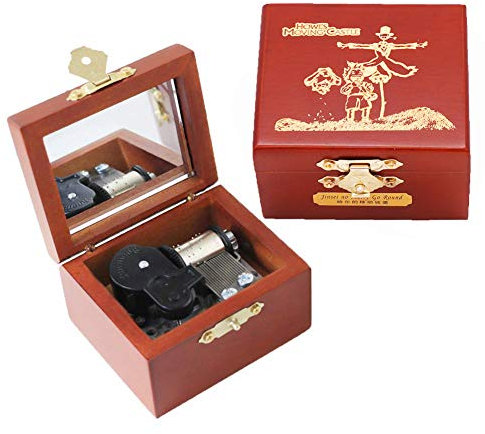 Youtang Spieluhr zum Aufziehen geschnitztes Holz, Geschenk für Weihnachten, Geburtstag, Valentinstag