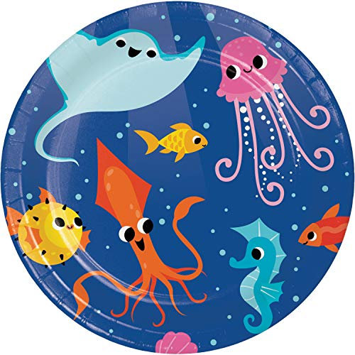 Creative Party Ocean Celebration Party Lunch Plates 7, 8ct 346229