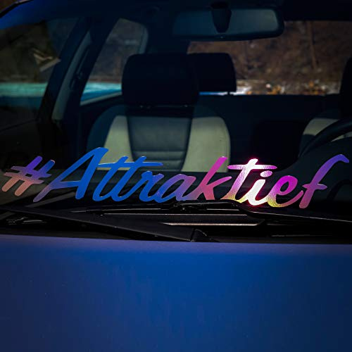 Attraktief Aufkleber Slick Oil für Heck und Frontscheibe Autoaufkleber Hologramm Frontscheiben Aufkleber Regenbogen Farben Sticker Heckscheibenaufkleber