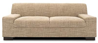 DOMO. collection Sofa Norma, 2-Sitzer Couch, 2er Polster-Garnitur mit Holzfüßen, 194 x 85 x 74 cm (BxTxH), Strukturstoff beige