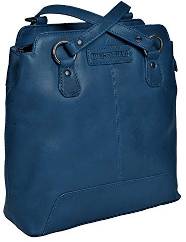 Hill Burry Leder Rucksack Damen Schulrucksack Reiserucksack Tagesrucksack Casual Backpack Daypacks Blau