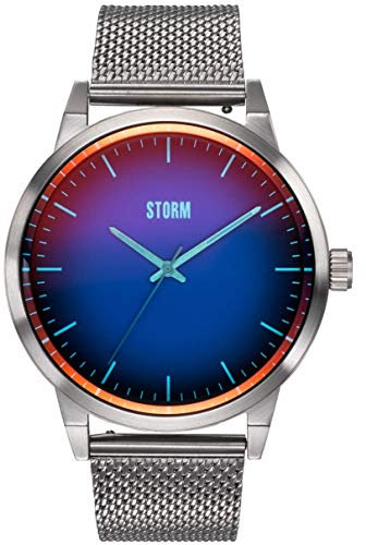STORM Styro Lazer Blue, London Herrenuhr, Edelstahlgehäuse, hochwertiges Mineralglas, Armbanduhr, 3 bar Wasserdicht