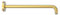 13462104OM Duscharm, zur Wandmontage, 30 cm, 40 x 7,9 x 9,95 cm, mattgold
