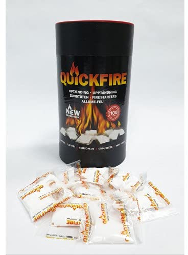 Lot de 100 allume-feu pour cheminée, barbecue, four, cheminée