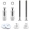 Skyzone Toilet Seat Fittings,2 Pairs Universal Toilet Seats Screws and Bolts Toilet Seat Hinges Bolt Nut Expanding Rubber Top Nuts Screws Toilet Seat Fixing Kit for Toilet Covers Replacement