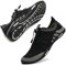 Badeschuhe Herren Damen Barfußschuhe Wasserschuhe Schwimmschuhe Strandschuhe für Surfen,Tauchen,Bootfahren,Gymnastik Fitness (Schwarz weiß, 42EU)
