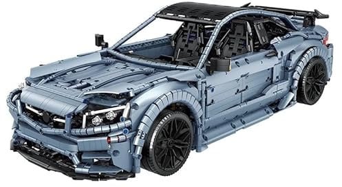 Technik Auto für Mercades C63 AMG, 1:8 Groß Auto Modellbausatz, 3900 Klemmbausteine MOC Bauset, Kompatibel mit Technik Mercedes C63 AMG