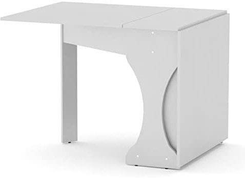 Rodnik Esstisch ausklappbar, Klapptisch, Tisch klappbar platzsparend (weiß)