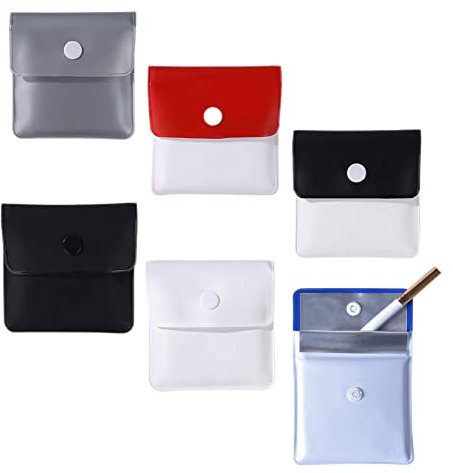 6Pcs Taschenaschenbecher Aschentasche,PVC Tragbare Mini Aschenbecher,Taschen Aschenbecher Feuerfestes Tragbar für den Außenbereich Raucher