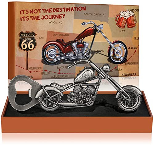 LULLEA Personalisierte Geschenke für Männer, Motorrad Geschenke für Männer, Coole Lustig Grau Bier Flaschenöffner, Weihnachtsgeschenke für Männer, Geburtstagsgeschenk für ihn, Papa Opa Vater Ehemann