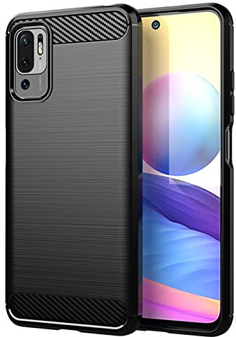 betterfon Carbon Handyhülle kompatibel mit Xiaomi Redmi Note 10 | Smartphone Case aus TPU-Silikon | Schwarz