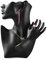 Schaufensterpuppe, Büste Ständer Organizer, schwarzes Kunstharz, Schmuck Mannequin Display Set, Ohrring Halskette Ring Display Ständer für Shop, Fotorequisit für Halsketten