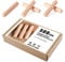 Faankiton 500 Stück Holzdübel Set 6x30mm, Dübel Holz, Holzstifte Dübel Set, Riffeldübel Buche Holz Dübel für Möbel Professionelle Tischler DIY- und Bastelprojekte