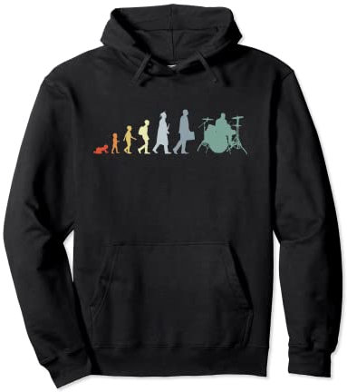 Drummer Evolution Musikband Schlagzeug Pullover Hoodie