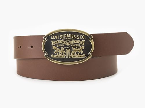 Levi's Herren Billy Plaque Belt, Medium Brown, 115