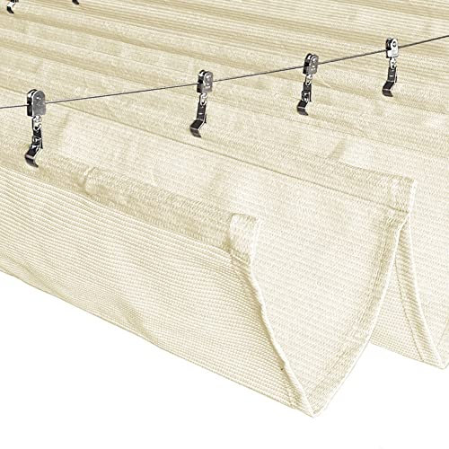 Extérieur Rétractable Couverture De Pergola - Voile Pare-Soleil Auvent À Vagues, Voile Coulissante Auvent Protection UV pour Jardin Gazebo Porche (Couleur : White, Taille : 1.8x6m)