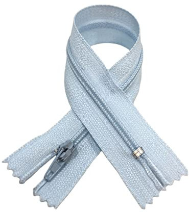 10 Chiusure Lampo in Nylon, 24 Colori e Misure, Cerniera per Cucire, Chiusure Lampo per Cucire su Vestiti, Tessuti, Chiusuri Lampo al Metro n.3, 10 x 40 cm, blu 183