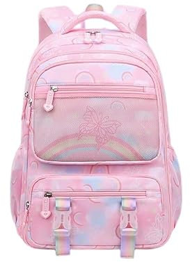 ZONTO Schulrucksack Schulbags Für Mädchen Im Grundstudium Der Klassen 2 Bis 3 Bis 6, Mädchen, Kinder, Mädchen, Ultra-Licht Und Weich-D,Large