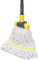 Commercial Mop Heavy Duty Industrial Mop with146 cm Long Handle and Jaw Clamp, Looped-End String Wet Cotton Mops for Floor Cleaning,Home,Office,Garage and Concrete/Tile Floor