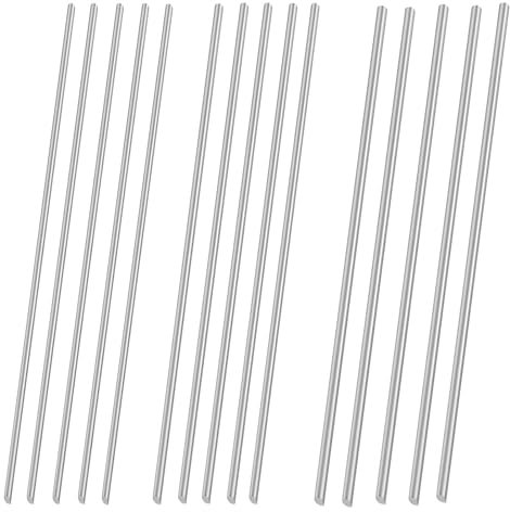 BBYPP 15 barre in acciaio inox 40 cm, aste rotonde in acciaio inossidabile 304, lunghezza 400 mm, 3 diametri barra rotonda solida in acciaio inossidabile 3 mm 4 mm 5 mm