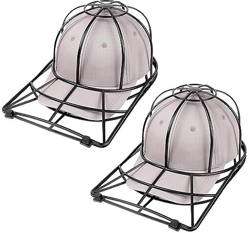 xocome 2 Stück Cap Wascher Set - Mützenreinigungshalterung für die Spülmaschine, Schützt und fixiert Baseballkappen - Geeignet für Baseballkappen mit gebogenem oder geradem Schirm