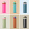 Owala FreeSip Insulated Stainless Steel Water Bottle with Straw for Sports and Travel, BPA-Free, 24-oz, Tan/Pink (Can You See Me?)