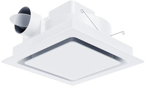 Orsong Bathroom Exhaust Fan 10 Panel Ultra Quiet without Light(8x8 Mount), 110CFM, 4 Duct for Bathroom/Garage/Home