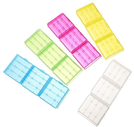 HOMSFOU Batterie Aufbewahrungskoffer Kunststoff Mit Sicherheitsverschluss Tragbare Batteriebox Für Aa Aaa Batterien Leicht Und Stabil Für Reisen