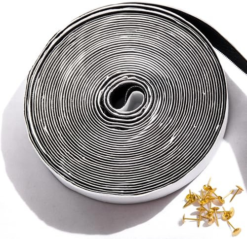 Redfire Klettband Selbstklebend Klettverschluss 40mm Breit Stark Klettverschluss Zuschneidbar Für Fliegengitter Vorhänge Magnet Thermo Türvorhang. Nur Hakenband 9m Schwarz Nylon Industriell