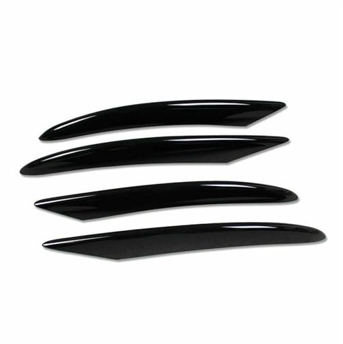 QASULER, for Mercedes-Benz, W205 C-Klasse AMG 2019-2021 Frontstoßstange Nebelscheinwerfer Lüftungsschlitzabdeckung Verkleidung Carbon Look/Schwarz Seitlicher Ansaugsplitter Auto-Stoßstangen-Entlüftun