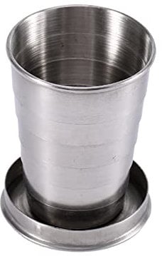 Denash Gobelet Télescopique, Gobelet Rétractable Facile à Nettoyer Accompagnement Facile à Transporter pour les Voyages en Plein Air pour le Camping (S)
