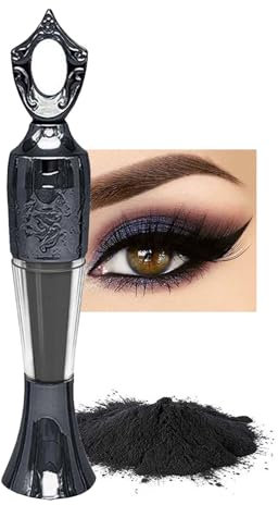 Kohl Powder Eyeliner Black - Handmade Smudge Proof, Natural Cream Powder, Waterproof for Eye Make-Up - Intense Color & Definition, Long-Wearing