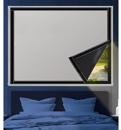 Fenster Verdunkelung 185 x 115 cm, Meterware, Vorübergehend, Faltbar, Robust Und Langlebig, Abdunkeln Blackout Roller Blind, Fensterrollo, mit Klettband für Auto Reisen, Grau