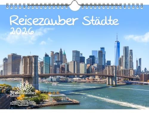 Städtezauber DIN A4 Kalender für 2026 Städte - Seelenzauber