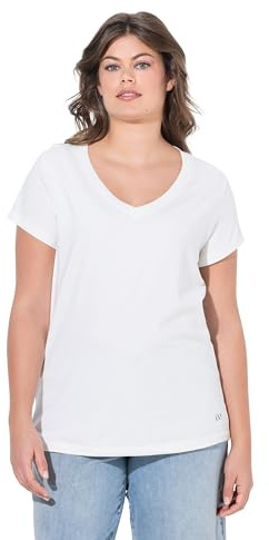 Laurasøn T-Shirt, V-Ausschnitt, 1/2 Arm, Oeko-TEX Made in Green Offwhite 44+ 837109200-44+