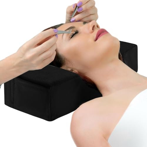 Lash Extension Pillow, Eyelash Bed Cushion, Neck Support Pillow, Flannel & High-Resilience Cotton, Comfortable Support, Beauty Salon Supplies, 19.69 X 7.87 X 4.72 Inches