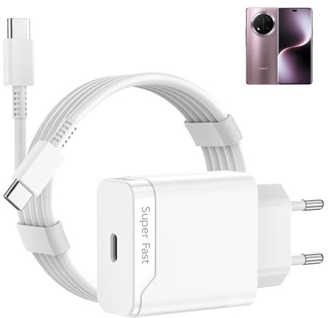 Juseisin Chargeur Rapide 30W Compatible avec Honor Magic 7 6 5 Pro Lite 200 90 80 Série, Adaptateur Secteur USB C Supercharge, avec Câble Renforcé 1.5m, Prise Murale Efficace