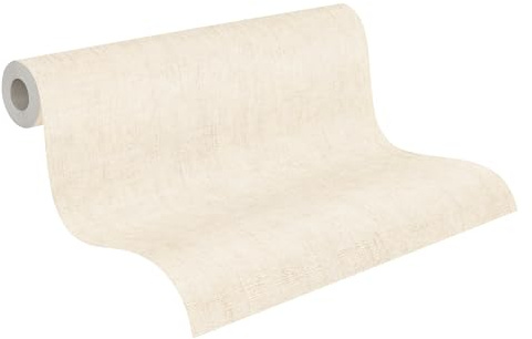Livingwalls CosmoLiving Textured Non-Woven Wallpaper in Beige, Grey – 10,05 x 0,53 m Solid Colour Wallpaper by Cosmopolitan – 791096