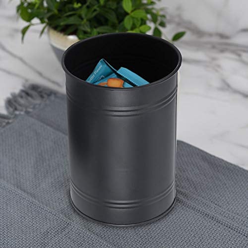 EIMSOAH Récipient de Stockage de Noix Alimentaires, Pot de Feuilles de thé en Fer Résistant à la Rouille avec Couvercle pour Sceller les Collations, Pot de Stockage de 6,1 Pouces de Haut pour