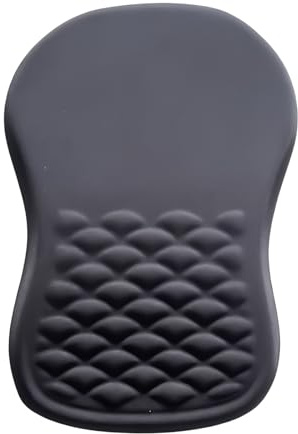 Ergonomic Mouse Pad with Memory Foam Wrist Rest, Non-Slip Desktop Mat for Home Office Work Desk, Gaming Mouse Pad for Men and Women, White and Black 30x20cm