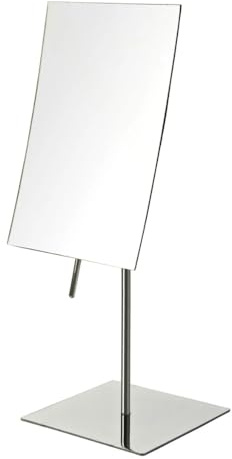 Tischspiegel von Jerdon - Modellnummer JP358N, 3- fache Vergrößerung, rechteckiger, verstellbarer Spiegel, Nickel
