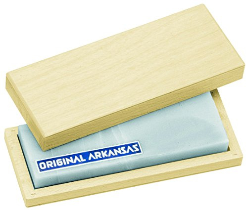 Herbertz Unisex Adult Echter Arkansas Stein-10 x 4 cm-im Holzkasten, Mehrfarbig, M