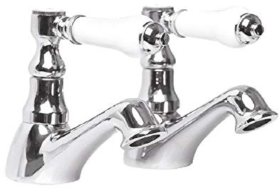 Nuie XM301 Bloomsbury ǀ Traditional Bathroom Lever Handle Basin Taps, 105mm x 40mm, Chrome