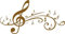 GRAZDesign Wandtattoo Musik Wohnzimmer Jugendzimmer Musikraum | Wandaufkleber Notenschlüßel - 107x57cm / 091 gold