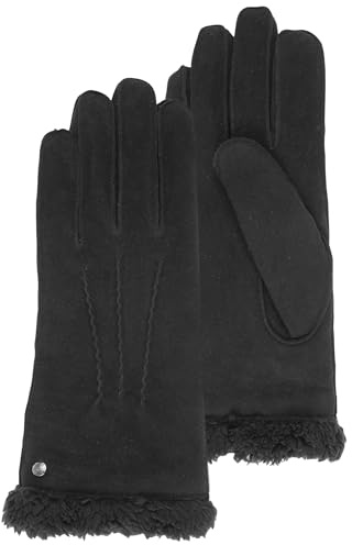 Isotoner - Gants cuir femme (68451) 8 - Noir - Taille Large
