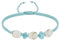LES POULETTES BIJOUX - Armband Geflochten Link Larimar Gepflasterte und DREI Augen aus St. Lucia - Blauer Himmel