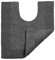 Allure Bath Fashions Toilet Mat for Pedestal Extra Thick Quick Dry Mats Prestige 2200gsm Heavy Supreme Supersoft Pedestal Mats Size 53 x 55cm in Charcoal (Pedestal Mat)