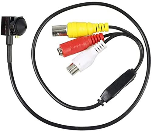 vetrineinrete® Micro camera obiettivo a punta AHD 1.3 mp 720p a colori cablata per interni telecamera nascosta full hd con microfono audio e video microcamera piccola occultabile pinhole spy 202E