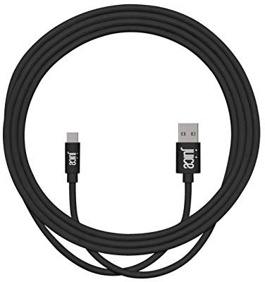 Juice USB Type C 2m Charger and Sync Cable for Samsung Galaxy S20, S10, S9, S8, S20 Plus, Huawei P30, P20,Sony, Apple Ipad 2020, Pro 2020, Air 2020 - Black